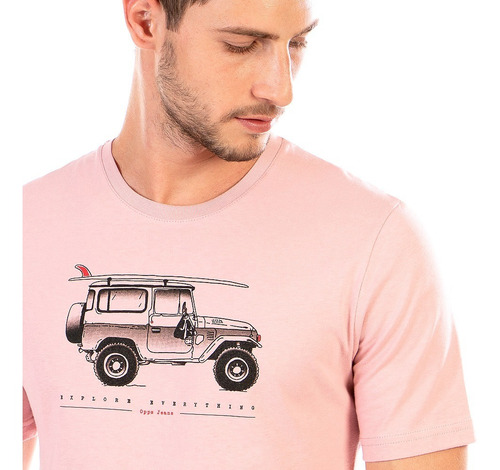 Imagen 4 de 6 de Playera Manga Corta De Hombre 100% Algodón Estampado Moda