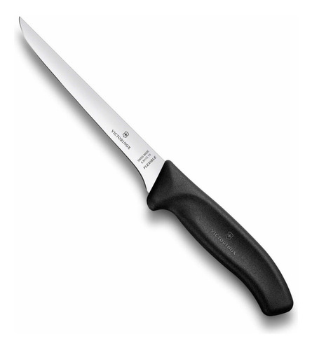 Cuchillo Deshuesador Victorinox® Flexible Fibrox, 15cm Color Negro