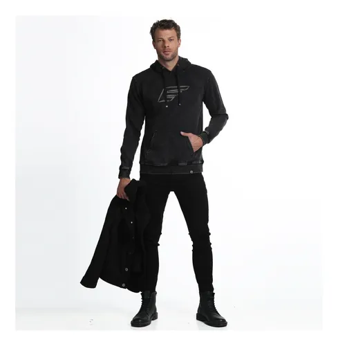 Ellus Polerón Hombre Capucha Terry E Logo