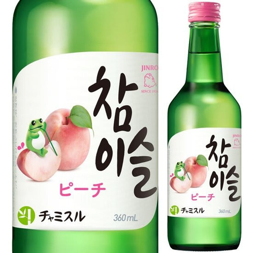 Alcohol Coreano Peach Soju Jinro Sabor Durazno 1pza 360ml