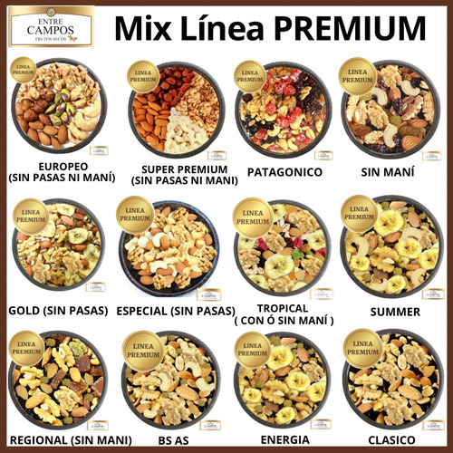 Mix Frutos Secos Por Mayor X 5 Kg Económico Tradicional