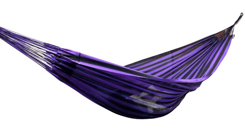 Imagen 2 de 4 de Hamacas 100% Yucatecas De Nylon Dos Colores (morado Y Negro)