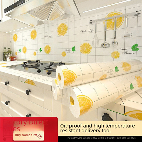 Papel Para Empapelar Autoadhesivo Resistente Al Aceite 23