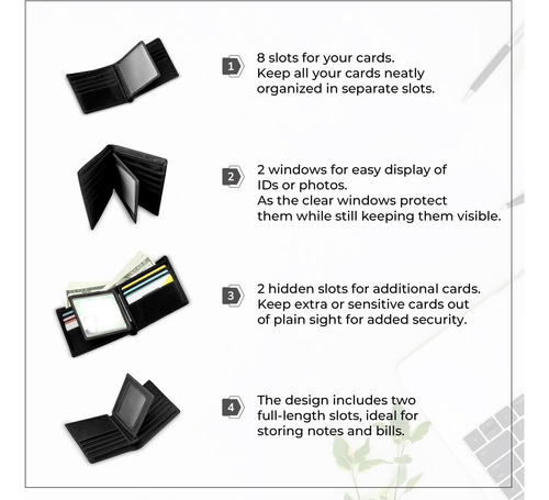 Carteira Trizek Masculina Com Bloqueio De Rfid Fina De Couro
