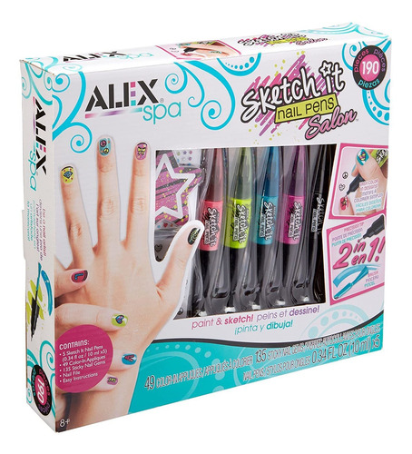 Sketch It Nail Pens Salon Girls Fashion Activity