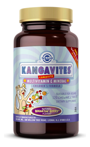 Solgar Kangavites Children's Multi 120 Tabletas Masticables