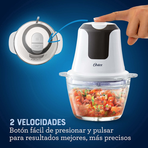 Imagen 6 de 10 de Mini Picadora Oster® 3 Tazas Con Tazón De Vidrio Fpstfp3340