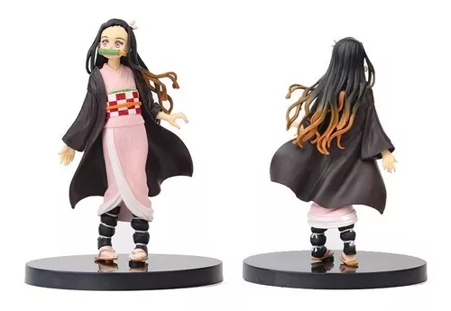 Boneca Colecionável Nezuko Kamado Demon Slayer Base Decorada