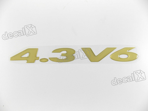 Emblema Adesivo 4.3v6 Blazer S10 2003 Resinado Bar003