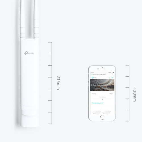 Imagen 5 de 5 de Access point exterior TP-Link Omada EAP110-Outdoor V3 blanco 220V