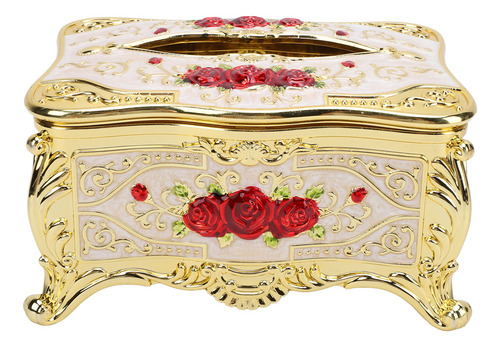 ~ Funda De Escritorio For Pañuelos Con Estampado De Rosas,