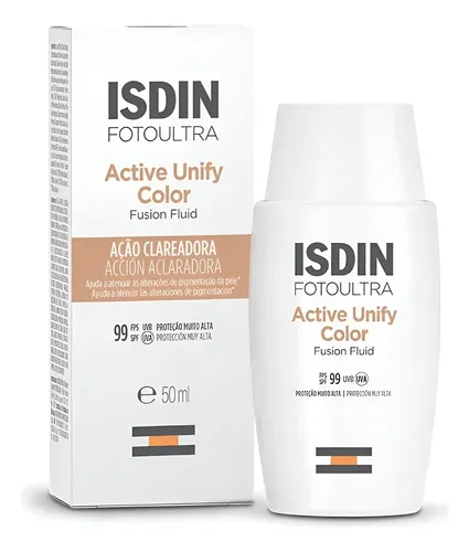 Protetor Isdin Active Unify Fps 99 Clareador Manchas Melasma
