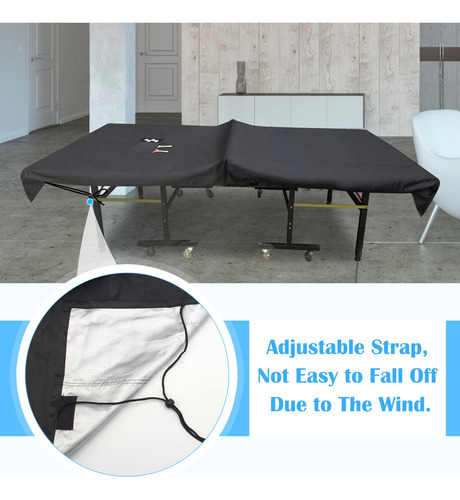 Funda Impermeable Para Mesa De Ping Pong Color Negro