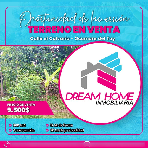 Terreno En Venta Calle El Calvario, Sector Curva De Los Mereyes  Ocumare Del Tuy