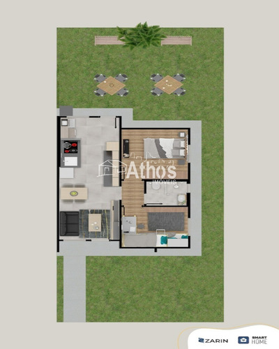 Imagem 9 de 10 de Smart Home , Casa Econômica Automatizada, Indaiatuba, 02 Dorms, Planta Integrada - Ca05003 - 70110609