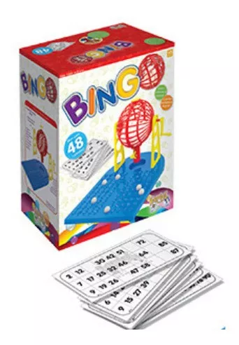 Jogo de Mesa Bingo Infantil Com 90 Bolinhas e 48 Cartelas em