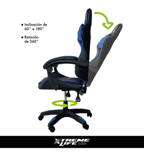 Imagen 6 de 7 de Silla De Escritorio Silla Gamer Reclinable Ergonomica 360