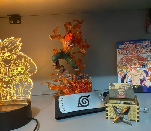 Boneco Might Guy Anime Naruto Estatueta Colecionavel Figure