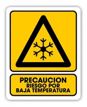 Comprar Señalamiento Precaución Riesgo Por Baja Temperatura 25x35