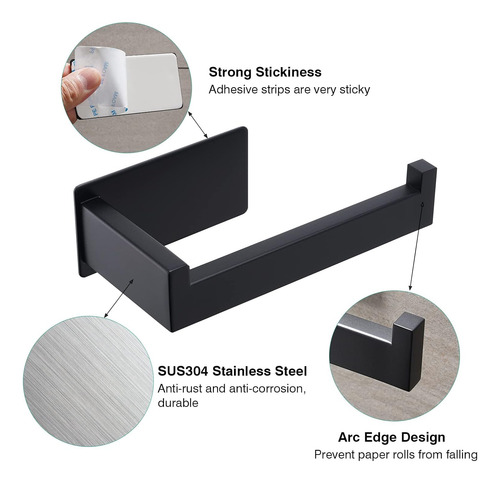Soporte De Papel Higiénico, Soporte Adhesivo Para Rollo De P