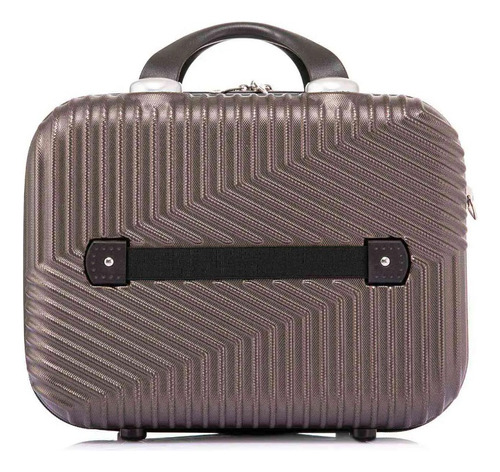 Necessaire Mala De Mão Média Rígida Cor Marrom