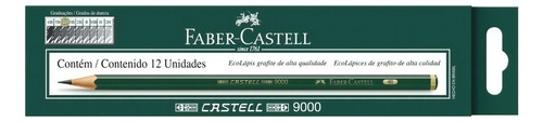 Lápis 9000 Grafite Desenho 4b Faber Castell Técnico Com 12un
