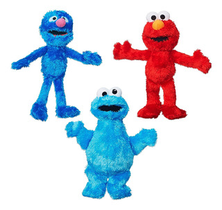 Peluches Hasbro: Monstruo Comegalletas + Elmo + Archibaldo