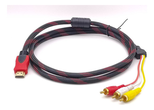 Cable Adaptador Hdmi A Rca Av Video 3 Rca