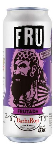 Cerveza Barba Roja Frutada ( Bock Con Frambuesa) Lata 473cc