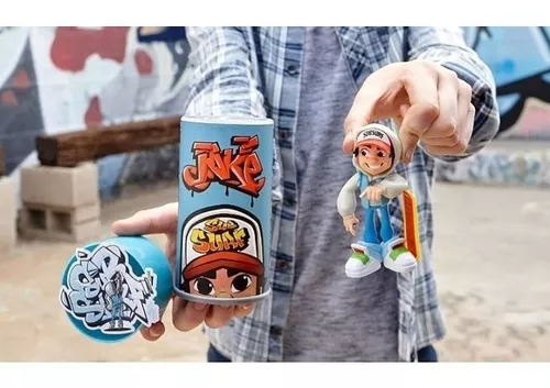 Boneco Subway Surfers Jake Lata Spray, Bang Toys