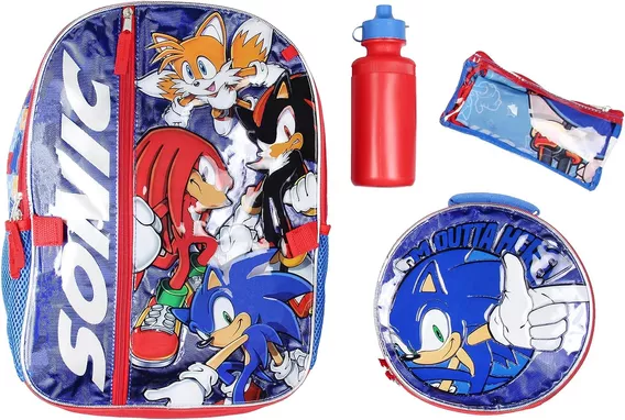 Sonic The Hedgehog - Mochila De 16 Pulgadas De Moldeado Rápi