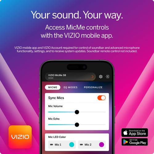 Barra De Sonido Vizio Micme 2.1 Karaoke, 2 Micrófonos