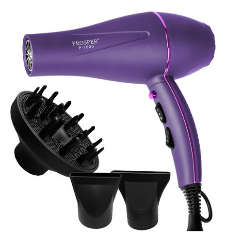 Secador De Cabelo Prosper P-7600 7.000 Watts Cor Roxo 110v