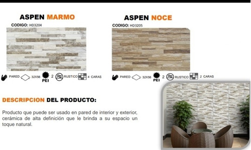 Vit  Ceramica Tipo Madera Colombi Aspen Marmo  32x56 Piedra