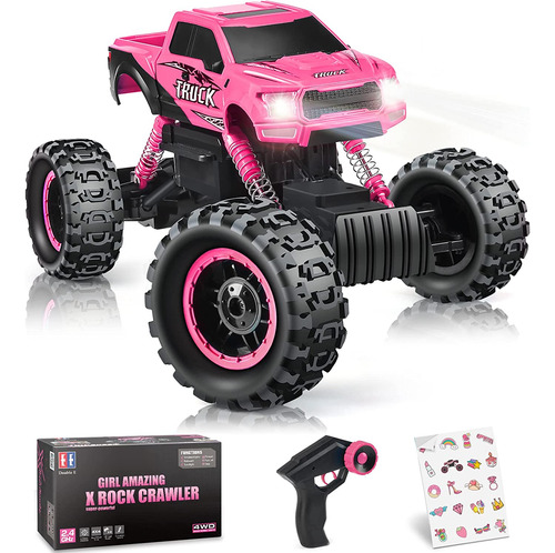 Juguete A Control Remoto Doble E Camion Rosa