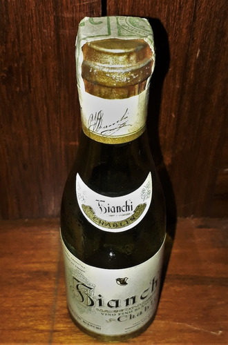 Botellita Miniatura Vino Fino Blanco Chablis Bianchi Cerrada (Usado)
