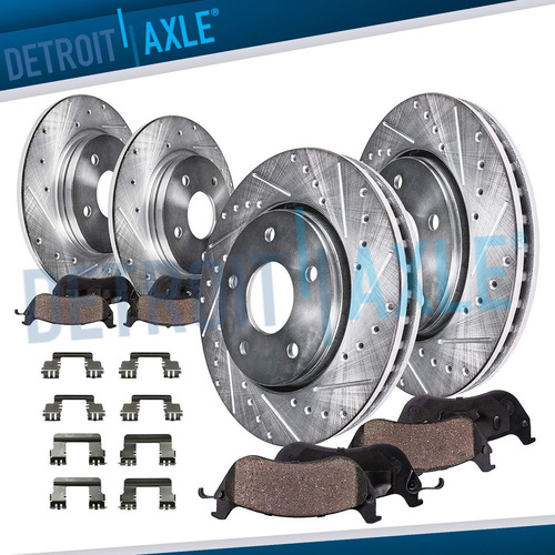 320mm Front Rear Drilled Rotors + Brake Pads For Challen Ddh