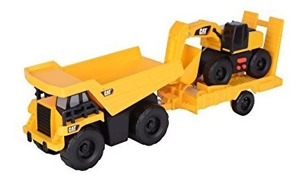 Toy State Light And Sound Cat Truck N Trailer Dump Tirando E