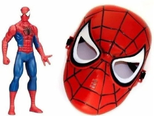 Muñeco  Spider + Mascara Con Luz Precio Por Combo