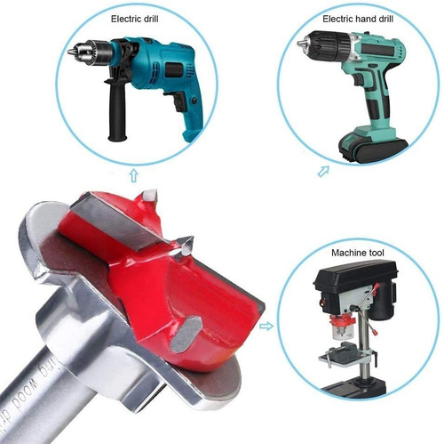 Mecha Fresa Forstner Widia 35 Mm Bisagra Con Tope Guiller