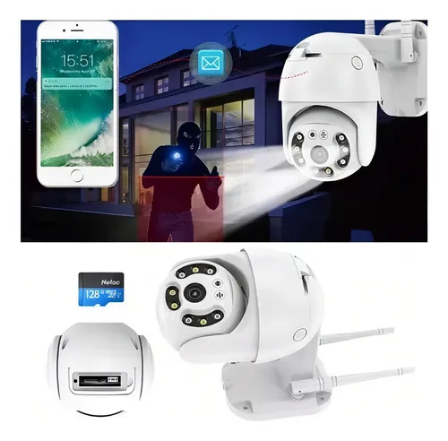 Cámara Para Seguridad 360 Ip Panorámica Para Exteriores Wifi