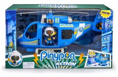 Pinypon Action - Helicoptero De Policia Con Luz - Premium