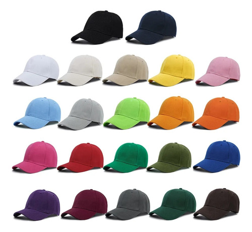 Gorras Acrílico Lisa Mayoreo Bordar Packs 8 10 12 15 20 25 Surtido De Colores 15 Piezas