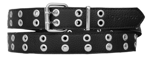 Cinto Rolo Equinox Moda Mujer Sintético Plateado 3 Cm