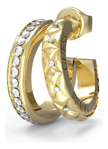 Aretes Stylish Guess Mujer Dorado Acero Inoxidable