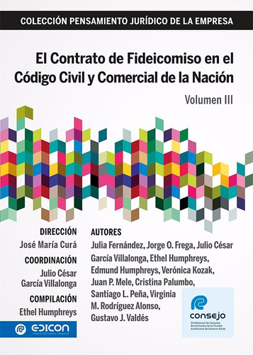 El Contrato De Fideicomiso En El Codigo Civil Volumen 3