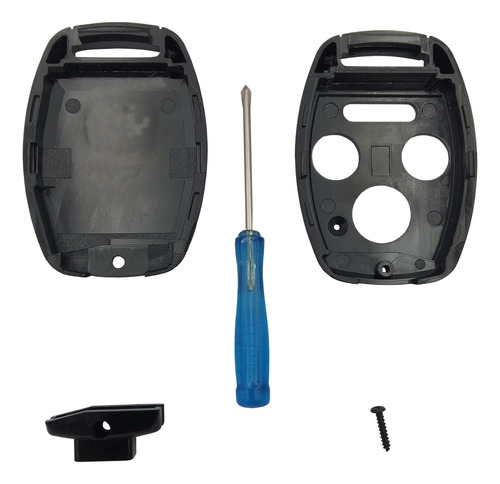 Carcasa Llave Honda Binowen 3 Botones Rojo Y Negro
