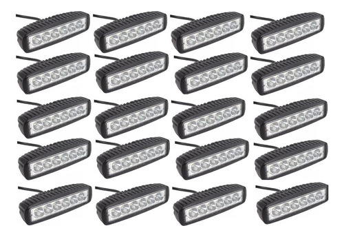 Pack X20 Foco Led Auto Foco Neblineros Led Barra Led 4x4 18w