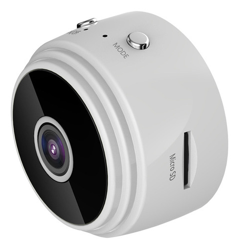 Mini Câmera Espiã Wi-fi C/ Bateria Interna Hd 1080p Sem Fio Cor Branco