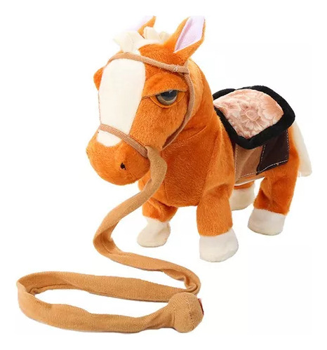 Brinquedos De Pelúcia Elétricos Walking Horse Light Brown